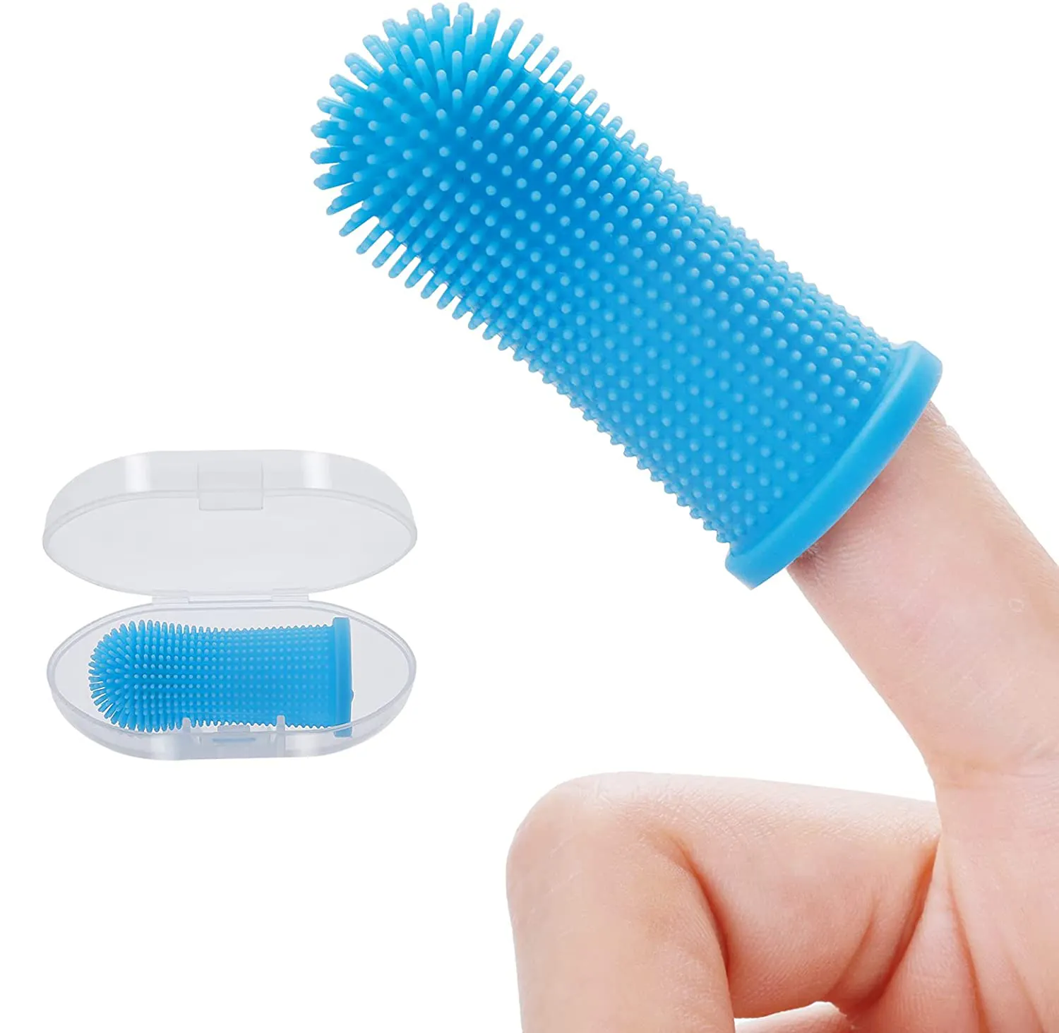 Pet Finger Brush Soft Dog Toothbrush Teeth Cleaning Tools Bad Breath Care Non-toxic Silicone Dog Brush Teeth Set Pet Supplies