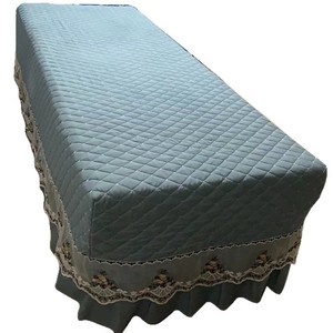 Massage <b>Table</b> Cloth Cover Quilted Design With Lace Trim For Beauty Salon And Physiotherapy Use - Product Image 5