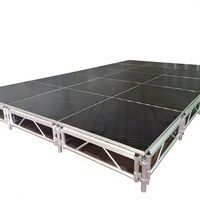 Fabricant de structures en aluminium, scène portable antidérapante à montage simple par insertion de colonnes, pour concerts et mariages