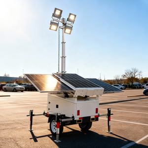 Caméra de sécurité solaire mobile MPPT avec mât de 7 m de hauteur pour éclairage extérieur nocturne - Product Image 2