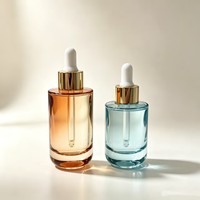 Botol Penetes Kaca Wadah Makeup Cair 30ml 50ml Botol Dispenser Kosmetik Perawatan Kulit Serum Minyak Esensial