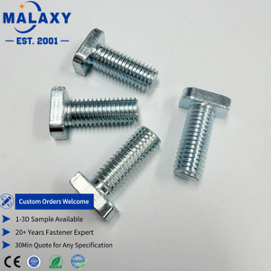Vis à tête marteau en acier zingué Malaxy de qualité 8.8 à haute résistance pour profilés en aluminium - Product Image 3