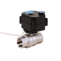 Vanne à boisseau sphérique électrique miniature DN25 2 voies en acier inoxydable 304 avec actionneur, commande manuelle quart de tour à 90 degrés, base OEM, garantie 3 ans