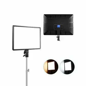 45w 14英寸发光二极管灯用于视频拍摄摄影面板灯双色相机填充灯工作室设备