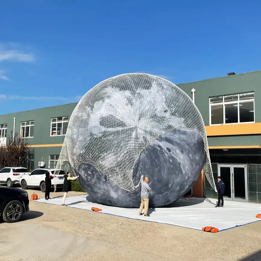 Надувные товары для наружной рекламы, гигантский надувной Гелиевый шар в виде Луны для украшения