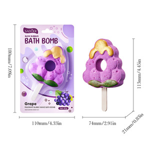 SADOER <span class=keywords><strong>Bombe</strong></span> de bain moussante parfumée à la grappe, nettoyage en profondeur, nourrissante, parfum longue durée, sel de bain 82g - Product Image 5