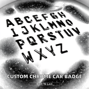 Emblema Personalizado al por Mayor de Plástico ABS Cromado, Letras y Números 3D, Adhesivo Decorativo para Coche, Placa con Nombre para Capó Delantero y Maletero - Product Image 2