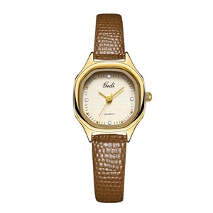 Reloj de cuarzo retro de moda con esfera exquisita y compacta con patrón de tela de nicho de lujo ligero - Product Image 6