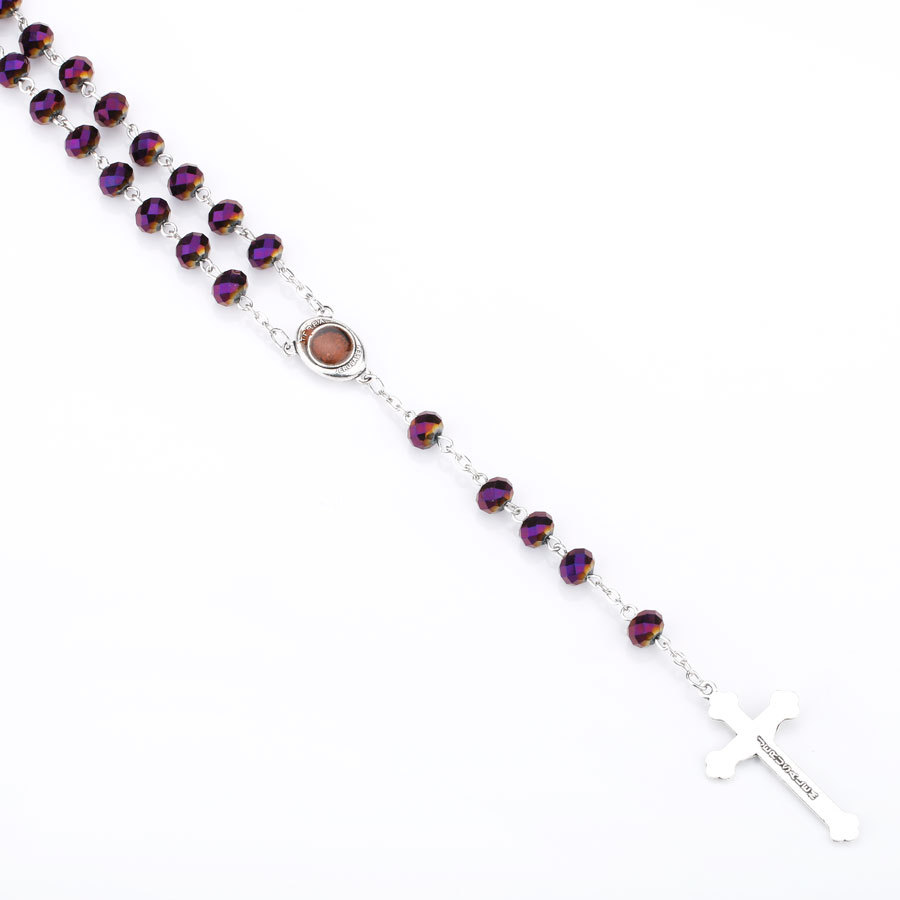 crystal bead rosary beads necklace