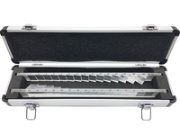 VB-15 + HB-16 verre d'optométrie optique ophtalmique barres de prisme lâches ensemble de Kit de poignée en acier inoxydable avec boîtier en aluminium