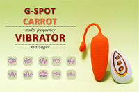 Vibrateur œuf vibrant en gros, forme de carotte, vibrateurs fruits et légumes avec télécommande, jouets sexuels anaux portables pour massage