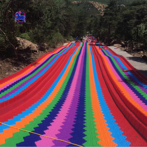 dry snow plastic slide outdoor playground artificial rainbow snow slide dry slide