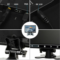 Moniteur IPS 7 pouces avec entrée HD&MI VGA AV, résolution 1024x600, écran tactile portable, télécommande, haut-parleur intégré pour jeux, CCTV, PC