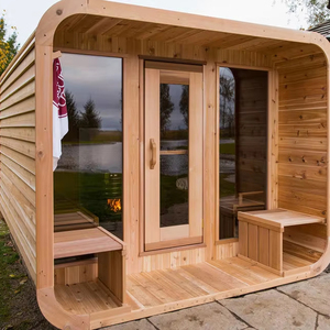 ลูกบาศก์กันน้ำห้องซาวน่ากลางแจ้งบ้านไม้เนื้อแข็งยอดนิยมสวนกลางแจ้ง - Product Image 4