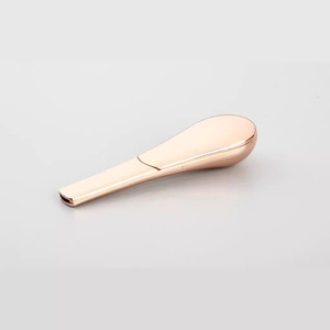 Pipa de Metal Tipo Cuchara, Recta, Portátil, Desmontable, Mini Pipa, Dorada, Oro Rosa - Product Image 2