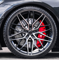 Jantes forgées monobloc en alliage d'aluminium de haute qualité, finition noir brillant, design multi-rayons, nouveauté 2025 pour Audi A4/A6/A8, 18-19 pouces