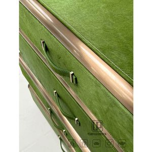 Fashion Designed Green Velvet Rectangle Cabinet Living Room Steel Frame <b>Storage</b> Cabinet With <b>Drawers</b> Living Room <b>Storage</b> Cabinet - Product Image 2