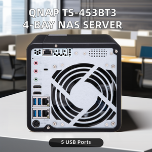 Qnap TS-453BT3-8G नेटवर्क nas स्टोरेज सर्वर 4-बे बिजली 3 यूएसबी इंटरफेस नया और स्टॉक - Product Image 5