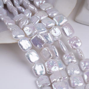 Collar Retro de Perlas de Agua Dulce Naturales de 10-11 mm, Forma de Botón, Estilo Barroco, Producto Semi-Acabado, Color Rosa - Product Image 2