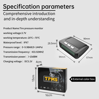 Système de surveillance de la pression et de la température des pneus sans fil solaire TPMS avec 6 capteurs externes IPX7 pour voitures, SUV et fourgonnettes