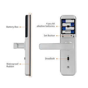 Home Security Outdoor Waterproof <b>Smart</b> Biometric Fingerprint Door <b>Lock</b> Tuya Wifi App Intelligent <b>Lock</b> With Camera Doorbell - Product Image 3