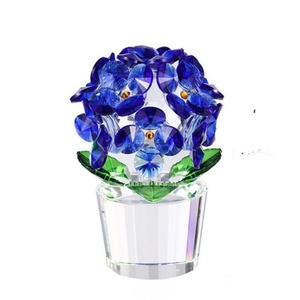 Nuevos Adornos Artísticos de Hortensias de Cristal, Suministro Directo de Fábrica de Flores Simuladas, Artesanías de Cristal para Decoración del Hogar - Product Image 6