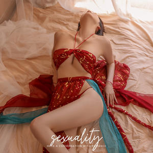 Lencería Sexy, Atuendo de Bailarina Voladora de Dunhuang, Tubo Bronceador con Transparencias, Qqny - Product Image 2