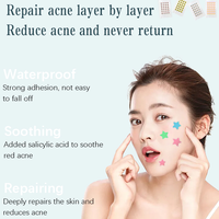 Éliminez l'acné du visage avec 40 patchs anti-acné en forme d'étoile, contenant de l'extrait de Centella Asiatica et de l'huile d'arbre à thé