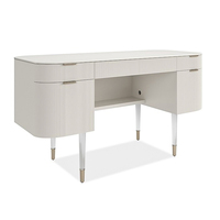 Commode en acrylique blanc au design moderne français, miroir éclairé en bois MDF, panneau de style pour chambre, salon ou hôtel