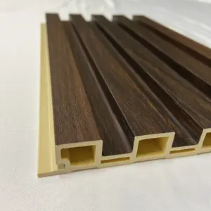 Prezzo all'ingrosso fibra di legno di bambù decorazione dell'interno rivestimento della parete del PVC pannello Flted soffitto 3D pannelli a doghe griglia ecologica