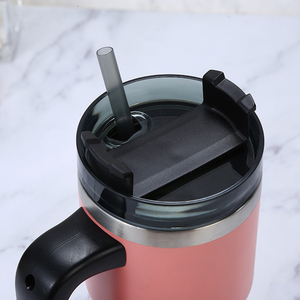Tasse de voyage en métal inoxydable, vente en gros, tasse de voyage isolé en acier inoxydable, gobelet thermique, tasses Termo 20oz 30oz avec poignée et paille - Product Image 4