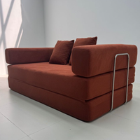 Ensemble de canapés modulaires sectionnels, canapé-lit compact multifonctionnel en tissu compressé, pouf, canapés de salon
