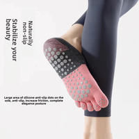 Chaussettes individuelles à cinq doigts avec grip, cadeau pour femme, idéales pour la course, le Pilates, le yoga, la danse, en coton haute performance