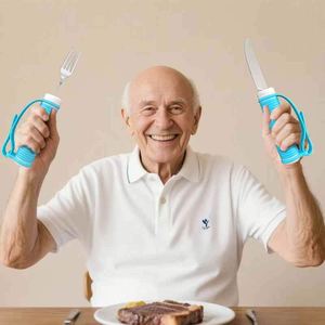 Ensemble de couverts ajustables et détachables en acier inoxydable de qualité alimentaire pour personnes âgées souffrant de crampes aux mains et pour les soins de santé - Product Image 6