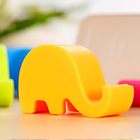 Support de téléphone portable en silicone en forme d'éléphant mignon, support de téléphone portable portable stable et antidérapant