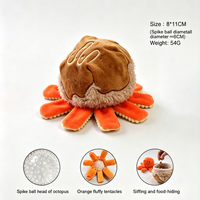 Jouet pour chien : Balle barbelée, Balle élastique sonore, Balle interactive pour l'entraînement et le renifleur d'aliments cachés, Jouets en peluche pour animaux de compagnie