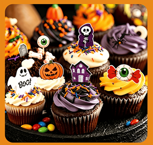 Etiquetas 3D al por mayor para azúcar glas de Halloween, decoración de pasteles de dibujos animados en forma sólida, <span class=keywords><strong>ingredientes</strong></span> de decoración para panadería para fiestas - Product Image 2