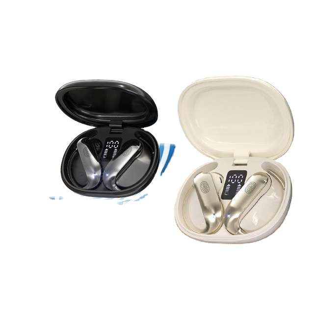 Ows Wireless Earbuds CVC Smart Noise Cancellation Ear Hook Gaming Headset for Sports Running LED Touch Control Low