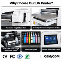 Mesin Printer UV Flat Bed Multifungsi Ukuran 6090 6060 dengan Opsi Laminasi dan Rotasi untuk Pencetakan UV DTF