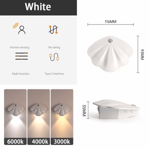 Nueva Lámpara de Pared Interior Magnética sin Cables, Lámpara con Número de Casa, Lámpara LED Inteligente Recargable con Sensor de Movimiento, Luz Nocturna - Product Image 3