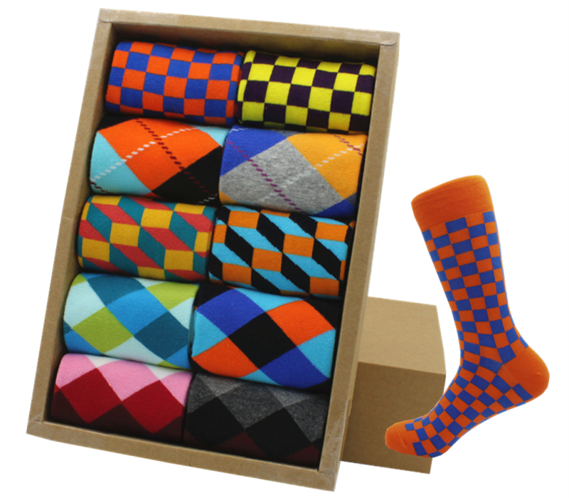 Hot Sale Funny Designed Casual Crew High Quality Men Socks Color Compression Happy Cotton Socks