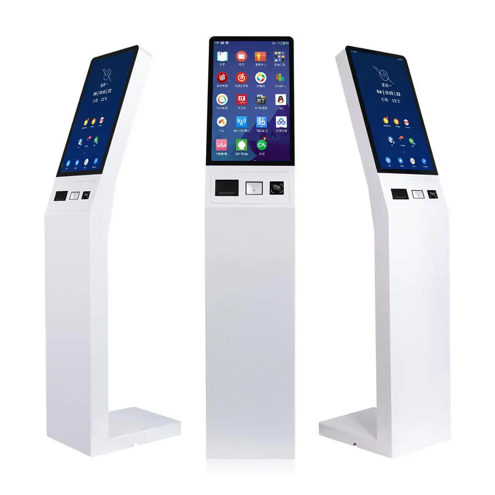Self Service Payment Machine Kiosk 21.5 Inch Touch Screen Ticket Vending Outdoor Information Kiosk