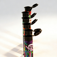 Nouveaux tubes de rangement coniques en plastique à couvercle pop-top, économiques, pour cigarettes à rouler, blancs, noirs, colorés