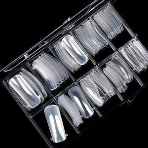 <span class=keywords><strong>Rosalind</strong></span> Nail Supplies Manicure 100 pcs/set Artificial Poly Gel Fakenail Tips Clear Acrylic Uñas postizas Modelo para extensión de uñas - Product Image 1