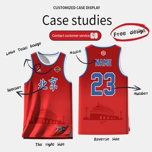 Mannen Basketbal Jersey Club Team Basketbal Training Dragen Aangepaste Logo Namen Basketbal Uniform Set