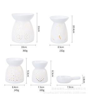 <span class=keywords><strong>Vintage</strong></span> bianco porcellana olio essenziale di aromaterapia bruciatore decorazione per la casa in metallo e supporto in ceramica per candele uso festa di matrimoni - Product Image 5