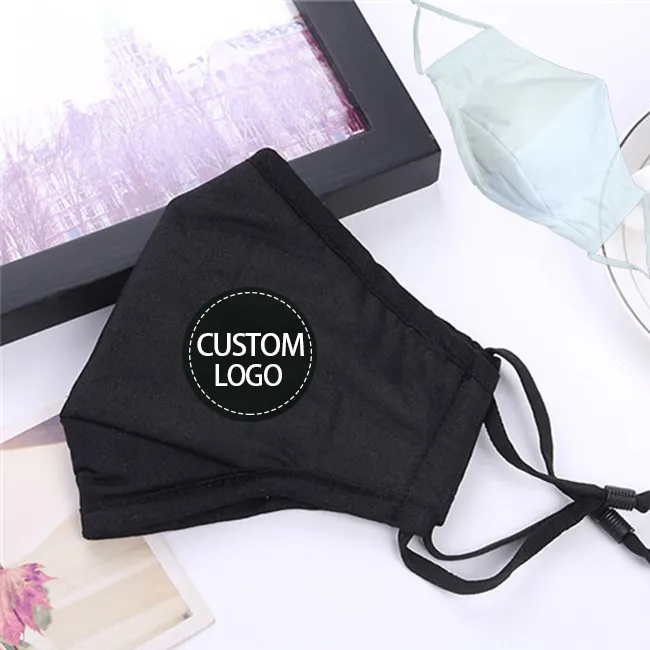 Herbruikbare Doek Katoen Masker Custom Printing Logo Borduren Facemask, Private Bedrijf Logo Stof Gezichtsmasker Fabrikant