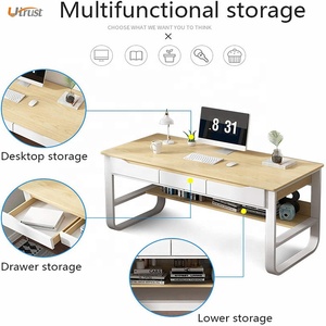 Cấu Trúc Ổn Định Chất Lượng Cao Con Dấu Gỗ Rắn Bàn Máy Tính Đa Chức Năng Pad Gỗ Với 2 Ngăn Kéo Lưu Trữ Lớn Và Chân Mạnh Mẽ - Product Image 6