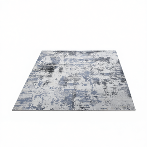 D0100H5GM52 Tappeto Rettangolare in Denim Grigio Astratto 5X7 Realizzato a Macchina Anti-Pelo per Soggiorno Camera da Letto Ufficio Sala da Pranzo - Product Image 1