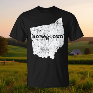 T-shirt Ohio Homegrown in cotone nero unisex girocollo a maniche corte promozionale - Product Image 3